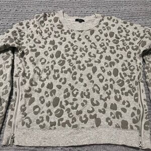 Rails Marlo Flocked Leopard Print Sweatshirt size small
